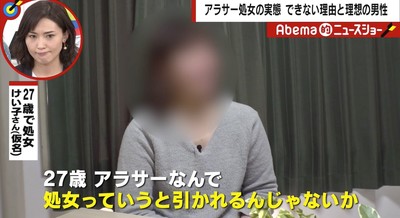 “高齢処女”の増加で女性向けの性サービスが活況　東大教授らが「成人女性の4人に1人が性交渉未経験」と研究発表（AbemaTIMES）