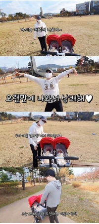 「三つ子を出産」お笑い芸人ファン・シニョン、ベビーカーで散歩した様子を公開(WoW!Korea)