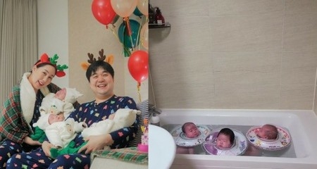 お笑い芸人ファン・シニョン、三つ子のかわいいバスタイム公開(WoW!Korea)