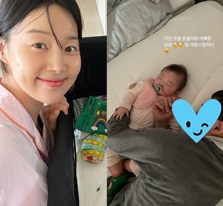 女優ハン・ジヘ、昼寝する夫と娘の愛らしい週末を公開(WoW!Korea)
