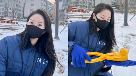 “「SHINHWA」チョンジンの妻”リュ・イソさん、雪の妖精みたい…「チョンジンと雪アヒルを作るのも楽しい」(WoW!Korea)