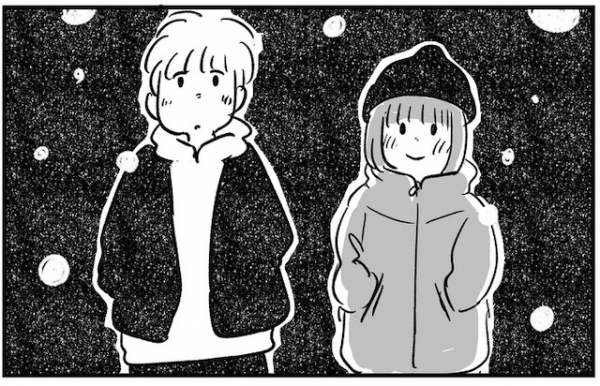 【漫画】雪が降り積もる静かな夜、ふたりの男女は何を叫んだ? ロマンチックなTwitter漫画が話題(リアルサウンド)