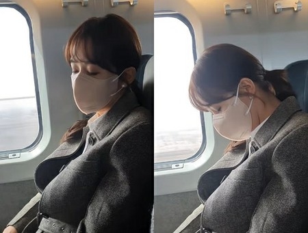 結婚発表したタレントのハニョン、だいぶ疲れた様子…電車で熟睡するプレ新婦(WoW!Korea)