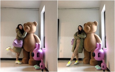 コ・ソヨン、クマのぬいぐるみと2ショット（朝鮮日報日本語版）