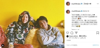 「理想の夫婦」「憧れ」　仲里依紗と中尾明慶が7回目の結婚記念日、息子撮影の“ラブラブ2ショット”公開（ねとらぼ）