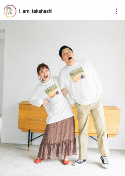 高橋愛、夫・あべこうじとの腕組みペアルックSHOTに「素敵すぎます」「お似合いですね」（E-TALENTBANK）