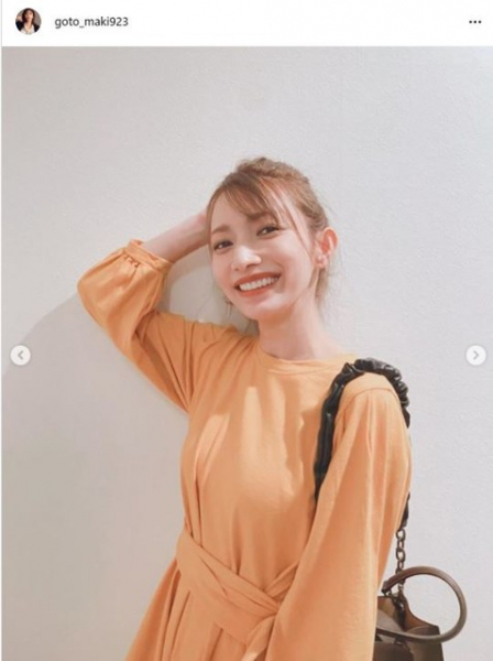 後藤真希、笑顔のポニーテール×秋色ワンピースSHOTに「最強に可愛い」「スタイル良い」（E-TALENTBANK）