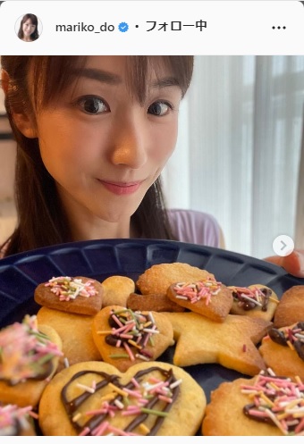 堂真理子アナ手作りクッキーを焼いた写真公開「前回のリベンジ トッピングをする余裕も」(日刊スポーツ)
