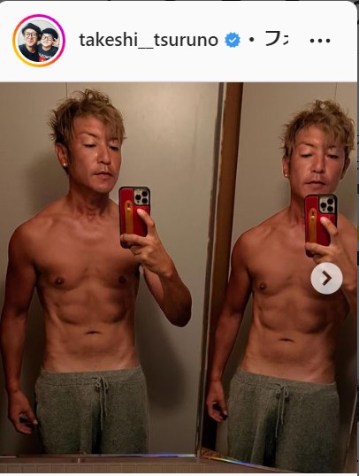 まるで別人？つるの剛士、腹筋バキバキ肉体美を披露　長女の一言で２カ月半で10kg減(日刊スポーツ)