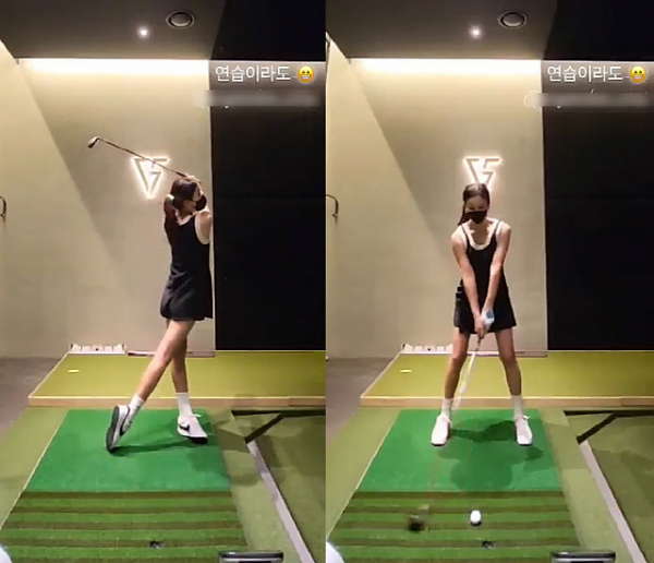 コ・ソヨン、超ミニ姿ですらりとした脚線美＆爽快なゴルフスイング(朝鮮日報日本語版)