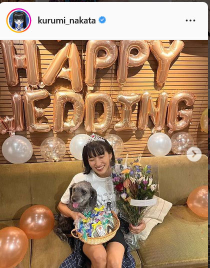 中田クルミ「飯行こ～ぐらいのテンションで集合したら」浅野忠信との結婚を友人ら盛大に突然祝福(日刊スポーツ)