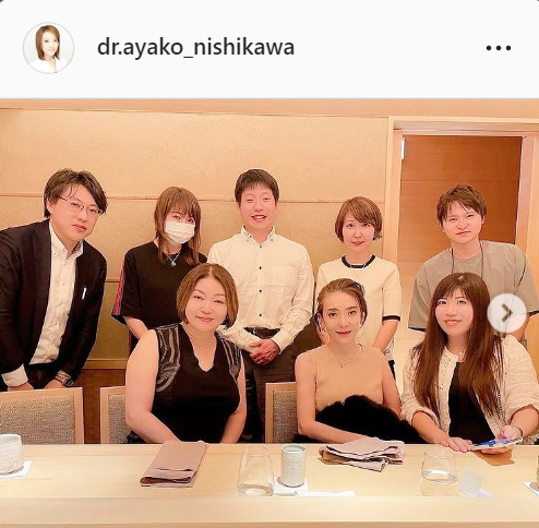 西川史子１カ月ぶりにインスタ更新「お優しい先生ばかりの楽しい会」美容関係者との食事会を報告(日刊スポーツ)