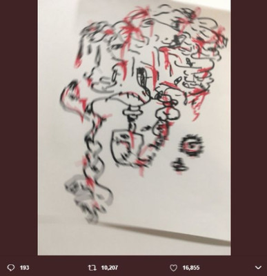2018年も画伯健在！　小林ゆうの初夢イラストが正月気分を吹き飛ばす地獄っぷり（ねとらぼ）