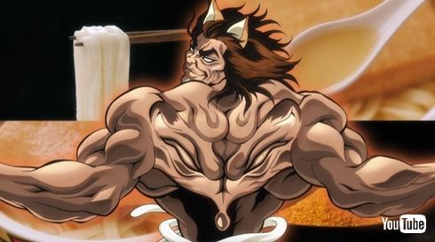 最強を喰らえッッ!!　どん兵衛、「範馬刃牙」コラボCMで筋肉盛り盛り“勇次郎”系どんぎつねを錬成してしまう(ねとらぼ)