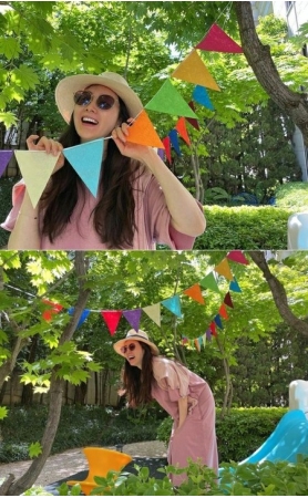 女優チェ・ジウ、“すっぴん”にラフなワンピース姿…庭園での日常を投稿(WoW!Korea)