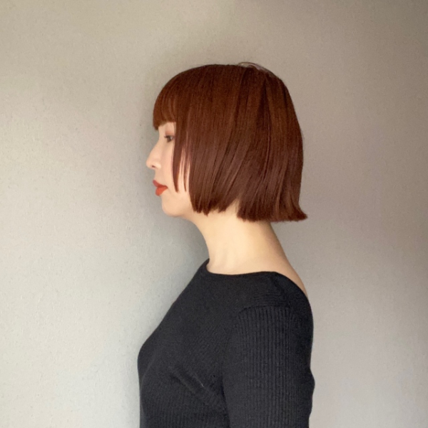気分一新！「レッドオレンジ」ぱっつんボブ【40代 最旬ボブヘア】(Marisol)