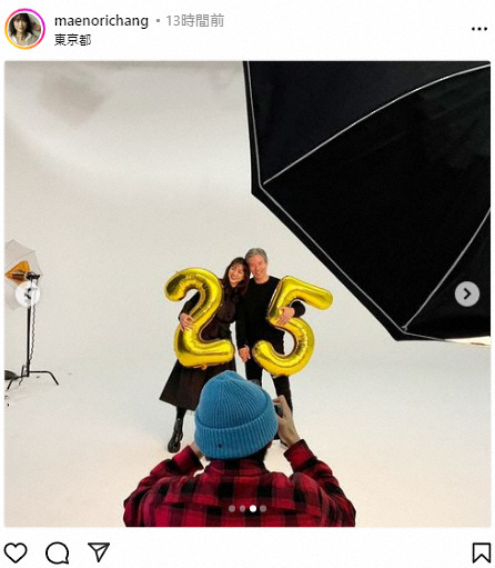 前田典子　夫・日比野玲とラブラブ銀婚式夫婦ショット　撮影は世界的写真家　「素敵過ぎる」(スポニチアネックス)