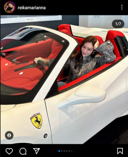 宮崎麗果さん　フェラーリF8購入を発表、白い車体で赤の内装「ずっと欲しかった…私にはたまらない1台」(スポニチアネックス)
