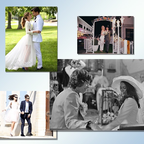 セレブらしからぬ!? シンプルでアットホームなウエディングを選んだセレブたち(ELLE DIGITAL)