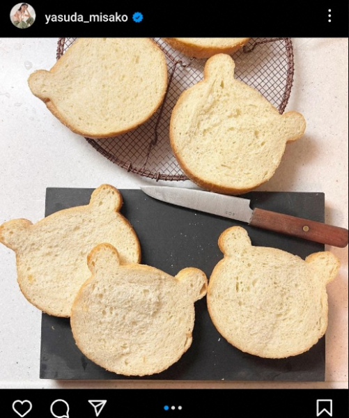 安田美沙子 手作り“くまパン”公開に「めっちゃ可愛い」「手作りなんて凄い」「食べた~い」(スポニチアネックス)