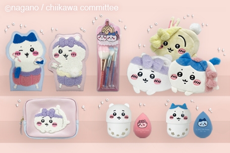 「ちいかわ」コスメシリーズ第二弾は「ハチワレ」モチーフの4アイテム　併せて使いたいメイクアップツールも登場(オリコン)