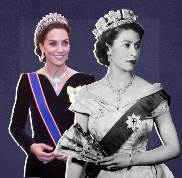キャサリン皇太子妃が披露した、エリザベス女王の貴重なジュエリーコレクション(ELLE DIGITAL)