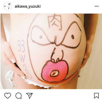 愛川ゆず季　おなかに「キン肉マン」ペイントのマタニティーフォトを公開（東スポWeb）