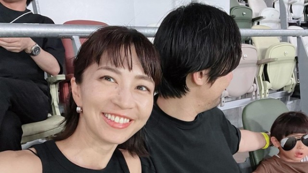 安田美沙子　仲睦まじい家族ショットを公開！家族でサッカー観戦に「ほっこり画ありがとうございます」と称賛の声(めざましmedia)