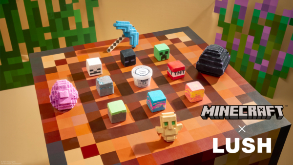 『マインクラフト』の「LUSH」バスボムが国内向けに発売決定、8月15日より3回に分けて順次発売予定。草ブロック、ティーエヌティーブロック、ダイヤモンド鉱石などそれぞれ香りが異なるバスボムが勢ぞろい(