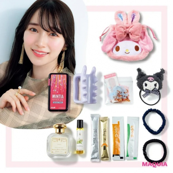 【櫻坂46・守屋麗奈さん】仕事はもちろんプライベートでもフルラインナップ！ ポーチの中身を公開(MAQUIA　ONLINE)