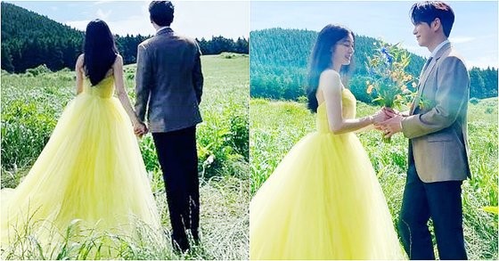 「結婚２周年」キム・ヨナのドレス姿公開…「センスがいい」コメント(中央日報日本語版)