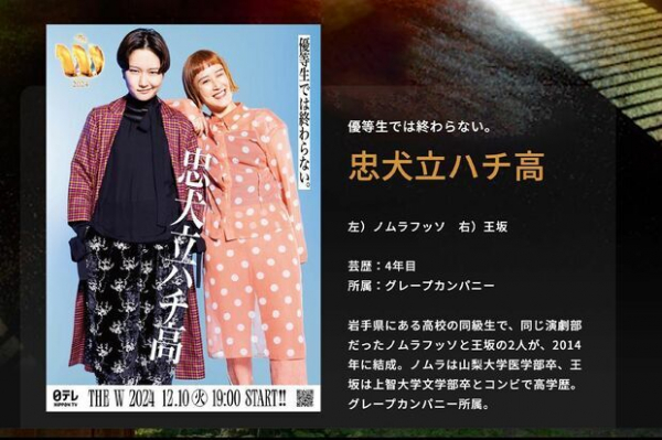 『THE W』新女王よりも最終決戦まで残った「忠犬立ハチ高」が“ブレイクが近い”と言われる理由(週刊女性PRIME)
