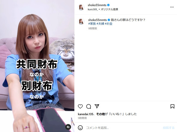 中川翔子、夫婦の“お財布事情に”スタッフ「そんな夫婦ある!?」　夫の給料は「えっ、怖い！」(ねとらぼ)