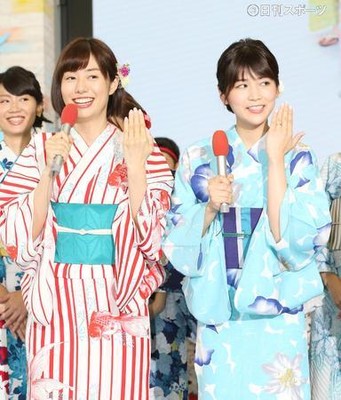新婚の山崎夕貴＆竹内友佳アナ「幸せ」浴衣姿を披露（日刊スポーツ）