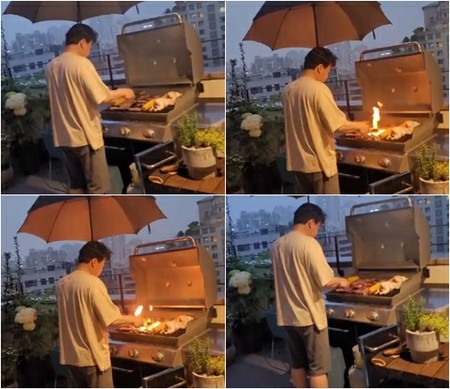 女優ソ・ユジン、見通しの良いテラスでバーベキュー…夫ペク・ジョンウォンがシェフ(WoW!Korea)