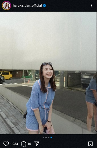 超名家出身女優　ショートパンツの水色セットアップ姿披露に「美脚ですねー」「だんちゃん可愛いー！」(スポニチアネックス)