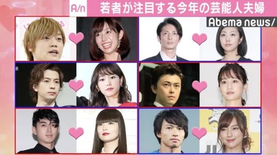 若者が選ぶ今年結婚の“おしどり夫婦”候補、1位は「理想のカップル」（AbemaTIMES）